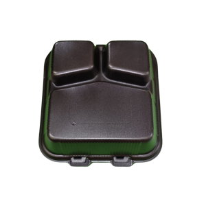Contenedor Desechable 7x7 con División Negro