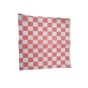 Papel Encerado Cuadriculado Rojo