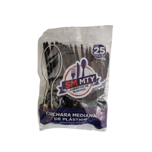 Cuchara Mediana de Plástico Negro SM MTY