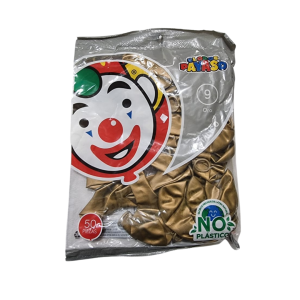 Globo Payaso #9 Metálico Oro