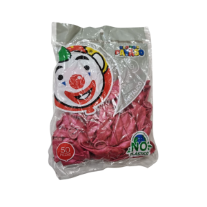 Globo Payaso #9 Metálico Rosa